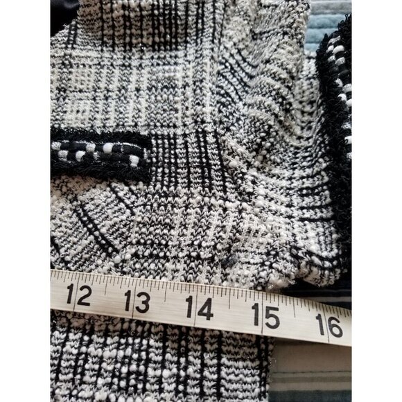 BCBG GIRLS Dress Short Sleeves Metallic Tweed Bodice Black Layered Net Skirt 16 - Picture 6 of 10